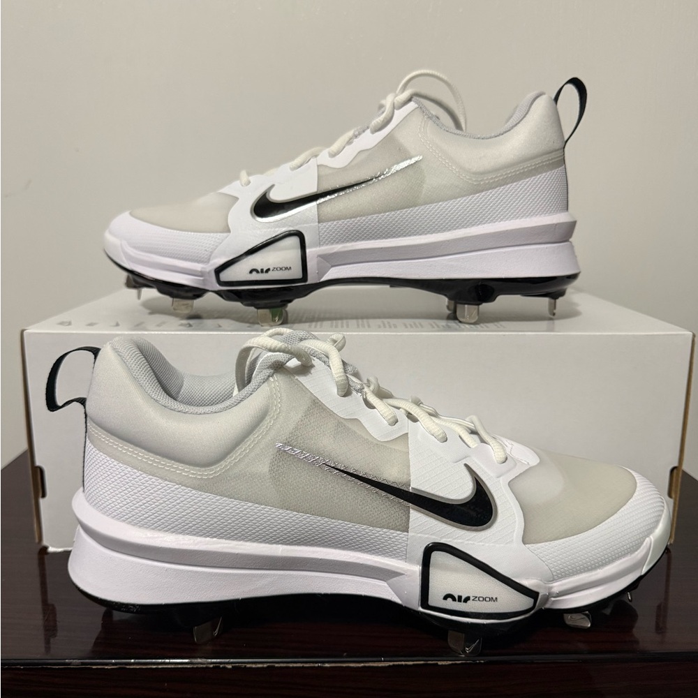 Nike Force Zoom Trout 9 Pro Metal Baseball Cleats Men Sizes White FB2907-102